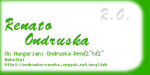 renato ondruska business card